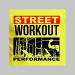 Street Workout Performance mikina s kapucou stiahnutelnou šnúrkami a klokankovým vreckom vpredu 